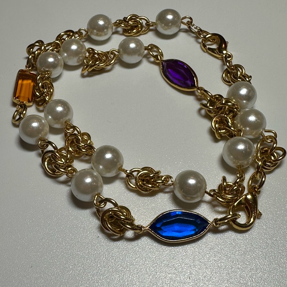 Gold Pearl, Pop of Color Bracelets